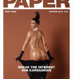 Kim Porn - Kim Kardashian Goes Full Frontal Nude for Paper Magazine
