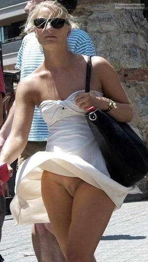 accidental upskirt showing panties - Accidental upskirt on windy day