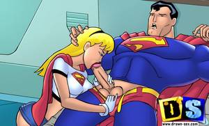 cartoon super girl nude - Superman fucks supergirl