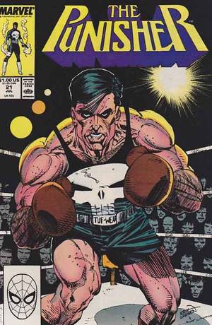 1980s Comic Book Porn - The Punisher #21 Erik Larsen Cover Art. The Punisher uncovers a crooked  boxing promoter's