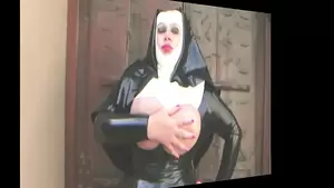lesbian latex anal nuns - Busty Latex Nun | xHamster