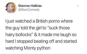 Monty Python Porn Parody - Monty Python > Hairy Bollock Porn : r/montypython