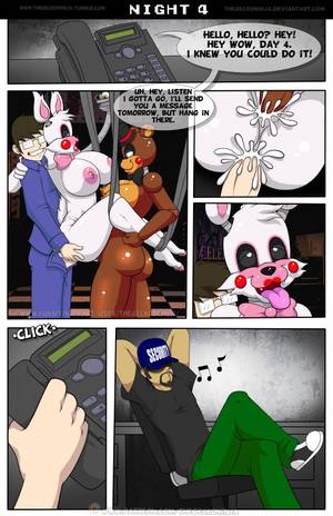 Mangled Porn - e621 2016 absurd_res anal anal_penetration animatronic bear big_breasts  bow_tie breasts canine comic crossgender cum cum_in_ass cum_in_pussy