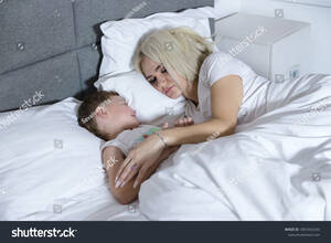 mom sleeping sex - Mom Son Sleep Big Bed Home Stock Photo 1891042333 | Shutterstock
