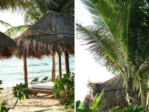 hidden beach el dorado - El Dorado Royale Casitas - The resort has about a mile stretch of beach  that is lined with stunning beach beds with thatch roofs.