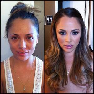 make up - Porn Stars without make-up.