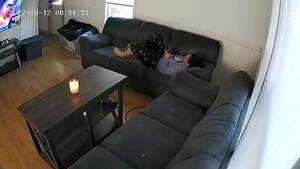 hidden spy cams couch sex - Home alone and horny housewife spy cam - XNXX.COM