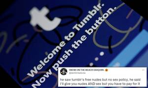 hot nude beach sex tumblr - Tumblr lifts its four-year ban on nudity just before news that Elon Musk  plans to charge for videos | Daily Mail Online