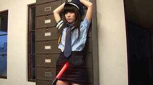 nude asian cops - Sweet Asian police girl Kiyomiya Asahi plays with sparkling dildo