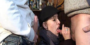 french sex cum shots - Horny French Blond Doxy Tightly Analyzed And Facual Cumshots In Threesome  With Papy HD SEX Porn Video 15:00