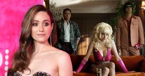 Emmy Rossum Hairy Pussy - Emmy Rossum 'got blisters from fake breasts' in transformation for Angelyne  | Metro News