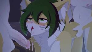 furry anime lesbian sex threesome - Cute furry has group sex with multiple copies of her boyfriend