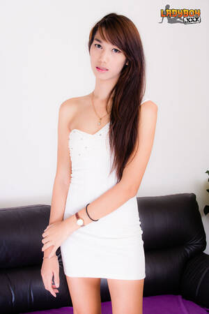 adorable pale skin girl - Pim is a true Bangkok ladyboy, tall, fair skin, beautiful body with long leg