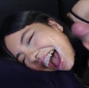 asian facial braces cumshots - Asian woman with braces takes a facial | xHamster