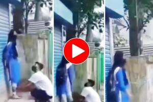 Indian School Sex - Viral Video: School Girl Breaks Up With Boy, He Begs To Take Him Back By  Touching Her Feet. Watch