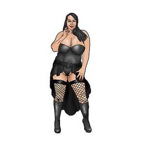 Bbw Porn Pin Up Art - BBW pin-up in a gothic dress\