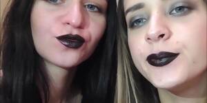 lipstick lesbian black porn - Lesbian black lipstick kiss - Tnaflix.com