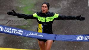 Lady Fyre Mothers Day - American woman and Japanese man win Boston Marathon's elite divisions