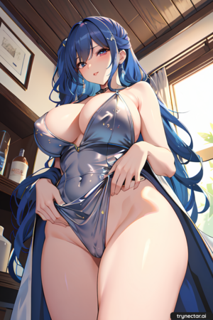 busty hentai anime 2015 - Busty Hentai - 1girl ai ai generated anime azurelane big breasts blue hair  breasts cleavage - Hentai Pictures