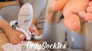 footjob socks - He Covered my Toes in Sticky Cum! (Footjob, Sock Hand Job, Sockjobs 4 Pairs  of Socks) - Pornhub.com