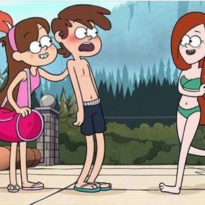 Gravity Falls Porn Dipper And Pacifica Pool - Older Dipper, Mabel and Wendy at the pool