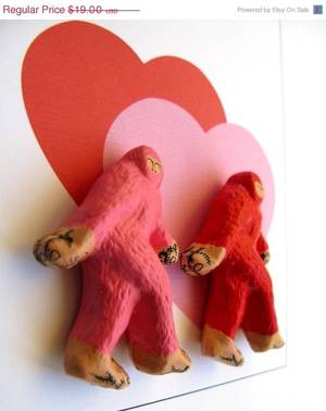 Chupacabra Billy And Mandy Porn - sasquatch pink and red @etsy
