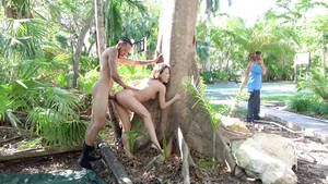 Kalina Ryu Black Interracial Porn - Kalina Ryu hides behind a tree while taking a big black cock from behind -  XXX Movies