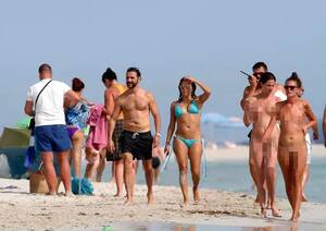 ibiza nude beach sex - Eva Longoria strolls along NUDE beach but seems oblivious to the naked  boobs and bums all around her - Mirror Online