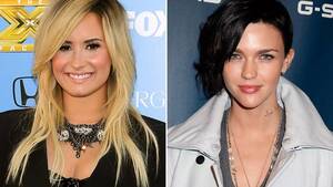 Blonde Lesbian Demi Lovato - Demi Lovato had lesbian fling with Australian DJ Ruby Rose - Mirror Online