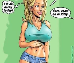 cartoon black cock orgy - Two Hot Blondes Hunt for Big Black Cocks | Erofus - Sex and Porn Comics