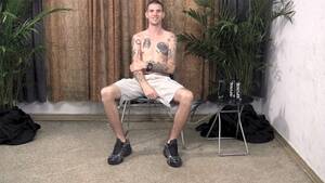 monster cock sex barefoot - Aaron Donlough strokes his huge cock until he unloads all over the floor  and his feet â€“ Men for Men Blog
