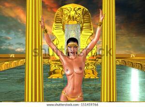 Ancient Egyptian Women Nude Porn - Topless Woman Standing Ancient Egyptian Bath Stock Illustration 151459766 |  Shutterstock