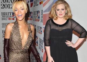 Adele Singer Porn - Rihanna presents Adele with x-rated birthday cake
