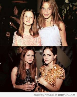 Emma Watson Harry Potter Ginny Porn - Then and now: Bonnie Wright and Emma Watson - Funny \