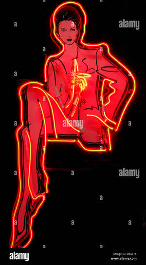 Light Sex Porn - peep show fluorescent light red lights lighting sex industry shows adult  porn sign xxx smut pornography strip dance dancing Stock Photo - Alamy