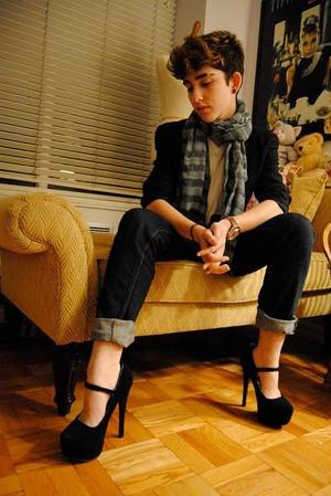 Gay High Heels - Trying on his sisters heels ! Looks good For Free Gay Hottest Porn Visit:  http