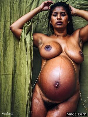 indian pregnant naked - Porn image of big ass tanned skin nude big hips night indian pregnant  created by AI