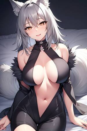 Anime Werewolf Girl Porn - Grey haired Wolf girl by omur356 on DeviantArt