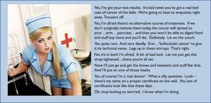 Doctor Porn Captions - Good thing she caught it in time.