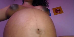 black pregnant tits - Pregnant Pussy Rub From Black Girl HD SEX Porn Video 14:23