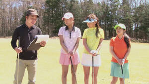 japanese nude golf - Japanese golfing girls strip on the course and swing naked | Any Porn