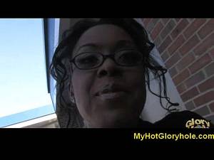 black girl sucking white cock gloryhole - 