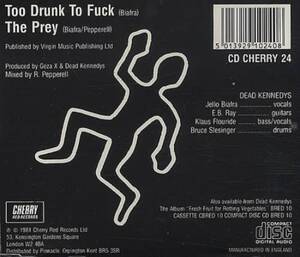 Fucking Drunk Porn - Dead Kennedys - Too Drunk to Fuck / Prey - Amazon.com Music