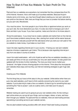 All Porn Sites Names - How To Start A Free Xxx Website To Gain Profit On The Internet Paid and  free have better services for porn ...