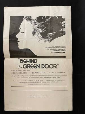 Marilyn Chambers Sex - Behind The Green Door 1973 Marilyn Chambers Adult Film Porn Star Poster  Porno | eBay
