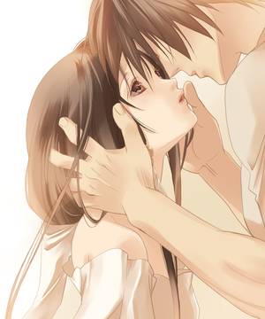 anime couple cg - I love anime couples where the male is hands on and forward compared to the  shy blushing boys.