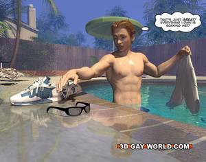 3d Pool Sex - ... Gay cartoons sex at the pool with the pool boy.