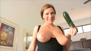 big cucumber tits - Huge breasted Katherine hammers her vagina with a cucumber | Any Porn