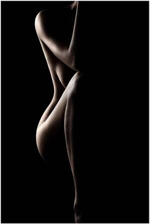 black on white nude girls - JQNDDP Sexy Nude Girl Silhouettes Wall Art Naked Body Art Poster Black White  Canvas Prints Temptation Paintings Woman Picture Bedroom Decor 40x60cm No  Frame : Amazon.ca: Home