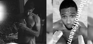 famous black celebs naked - Usher, musician, rapper, R&B, naked, nude, selfie, sext,